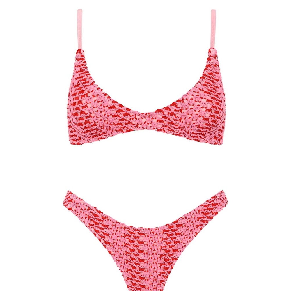 Triangl Swimwear Pink and Red Bikini